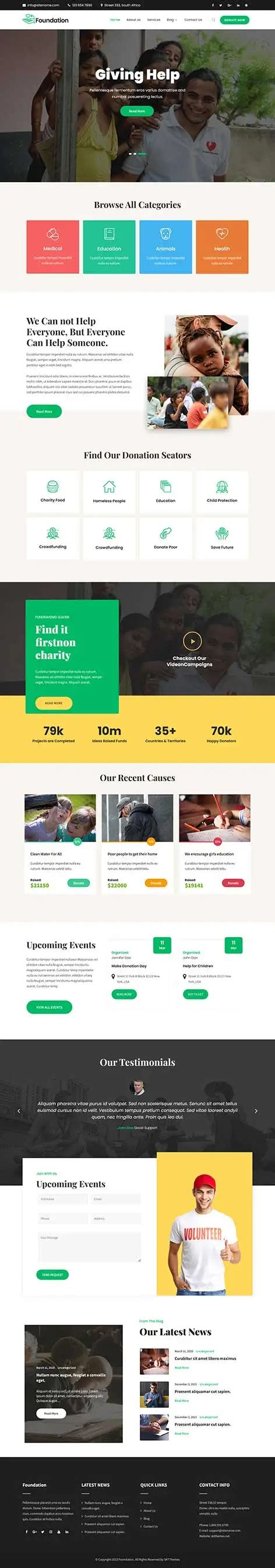 charity foundation theme|25 Best WordPress Themes For Non.